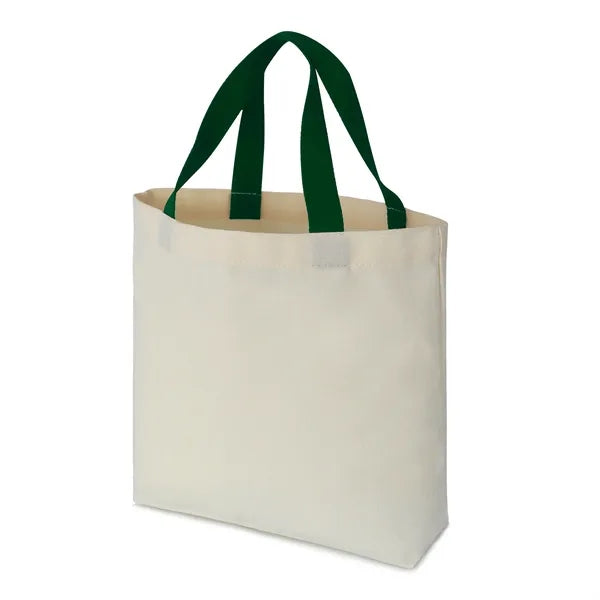 12 oz. Cotton Canvas Tote with Colorful Handles