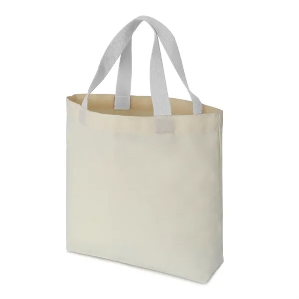 12 oz. Cotton Canvas Tote with Colorful Handles