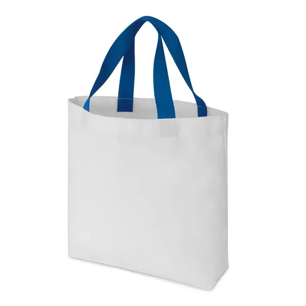 12 oz. Cotton Canvas Tote with White Body & Colorful Handles