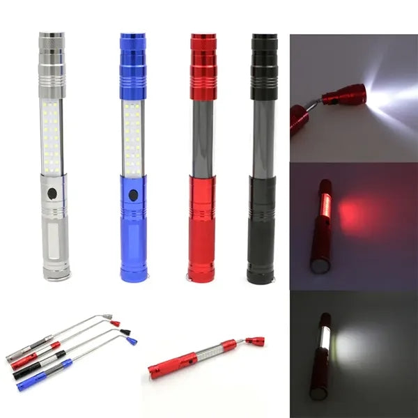 Telescopic Magnetic COB LED Flashlight w/ Sidelight