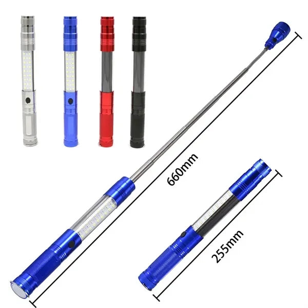 Telescopic Magnetic COB LED Flashlight w/ Sidelight