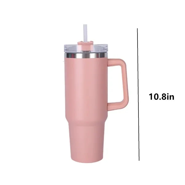 40oz Stainless Steel Vacuum Tumbler with Straw