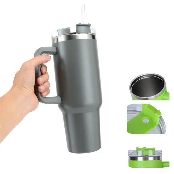 40oz Stainless Steel Vacuum Tumbler with Straw