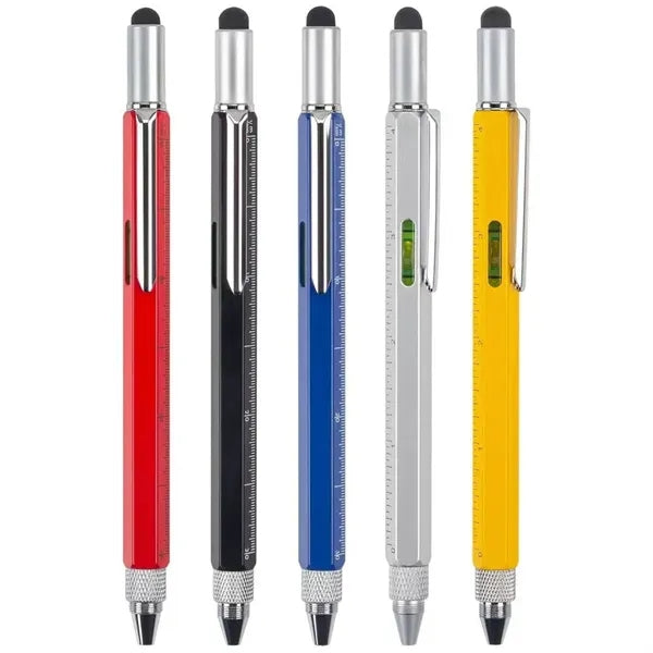 Multifunction 6-in-1 Tool Stylus Twist Pen-Metal