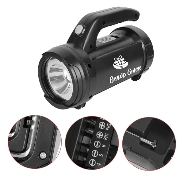 Outdoor Flashlight with Hand Tool Kit