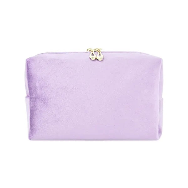 Soft Plush Cosmetic Pouch Zipper Travel Toiletry Bag
