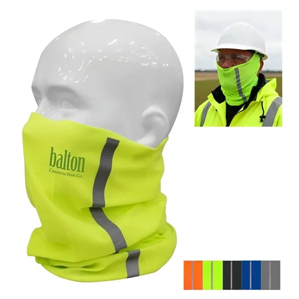 High Visibility Face Mask/Neck Gaiter with Reflective Stripe