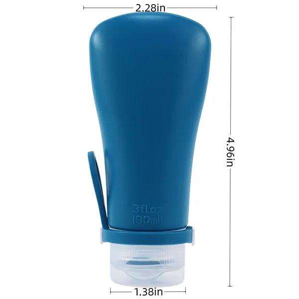 4-pack toiletries travel bottle, 3 oz refillable container