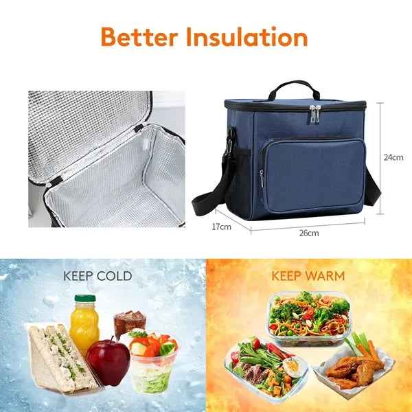 Insulated Lunch Bag 10L Soft Cooler Tote for Adults