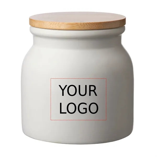 Ceramic Food Container with Lid, 16.9 oz.