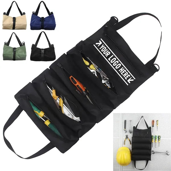 Heavy-Duty Oxford Roll-Up Tool Tote Bag