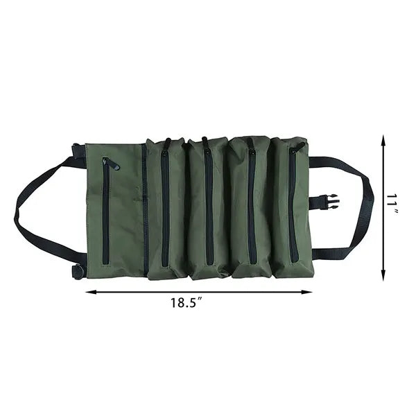 Heavy-Duty Oxford Roll-Up Tool Tote Bag