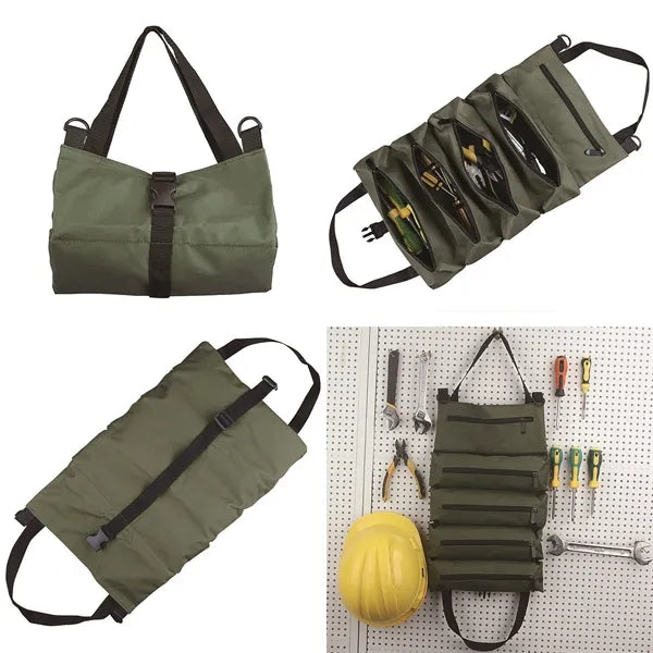 Heavy-Duty Oxford Roll-Up Tool Tote Bag