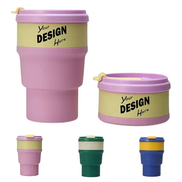 19oz Foldable Silicone Travel Coffee Cup