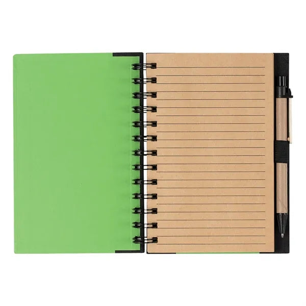 Eco-inspired Spiral Notebook & Pen