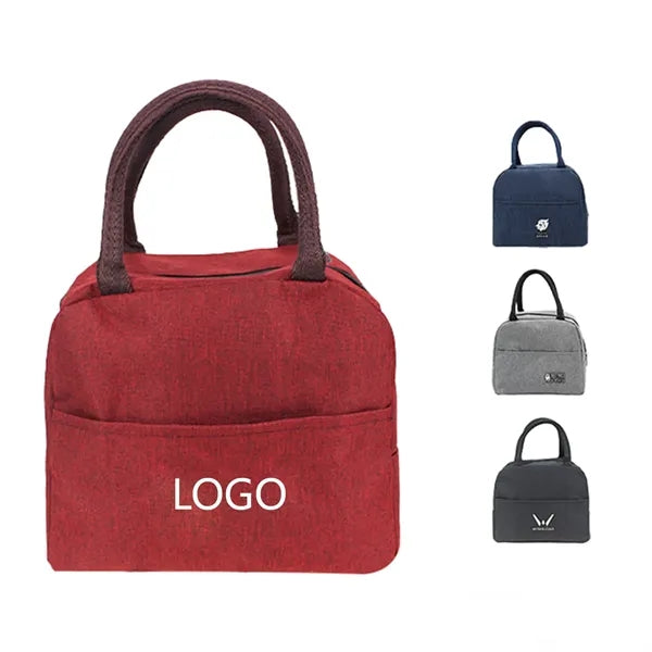 Zippered Insulated Cooler Hand-held Lunch Bags