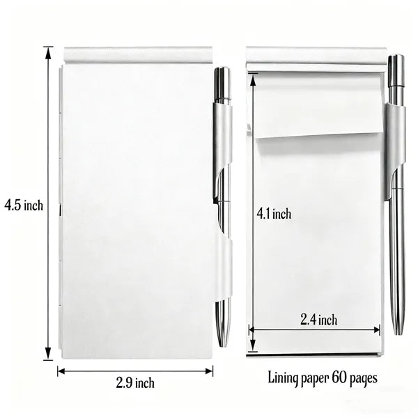 Aluminum Notebook With Metal Pen