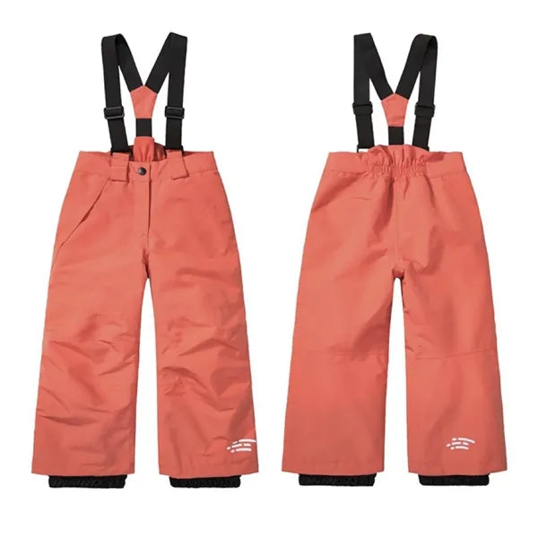 Kids' High-Waisted Suspender Ski Pants