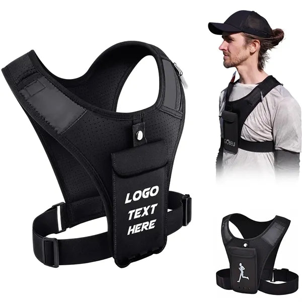 Running Vest Chest Phone Holder