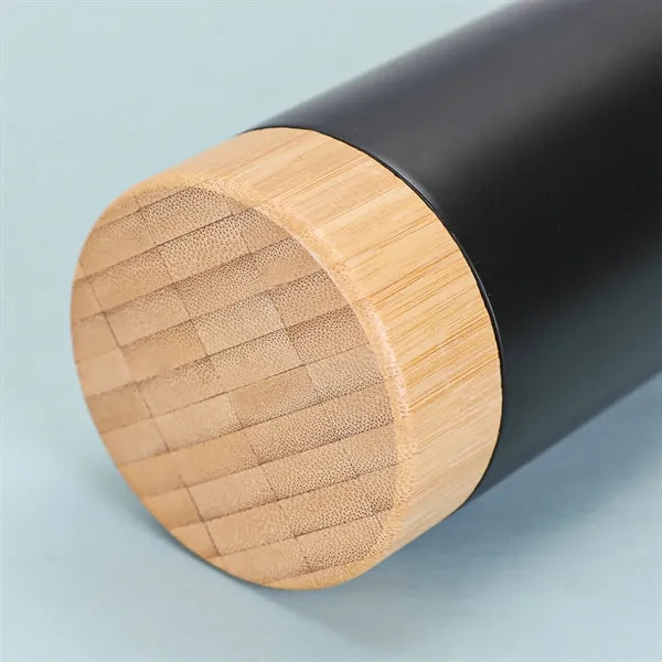 17Oz Bamboo Vacuum Insulated Bottle With Carry Handle