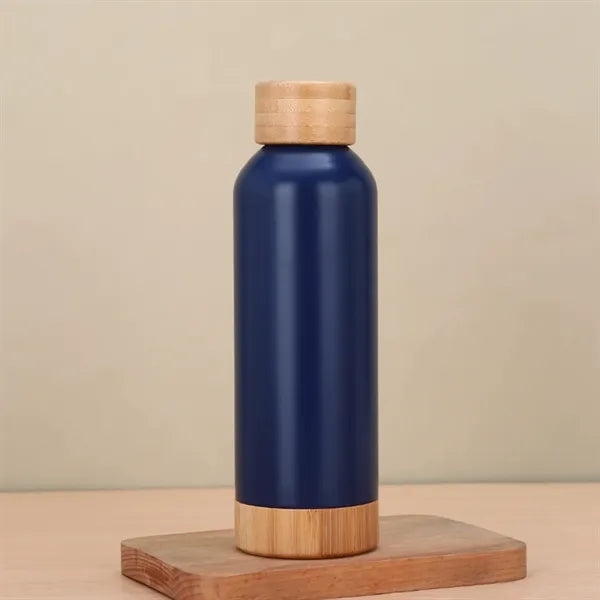 17Oz Bamboo Vacuum Insulated Bottle With Carry Handle