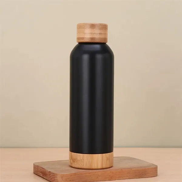 17Oz Bamboo Vacuum Insulated Bottle With Carry Handle