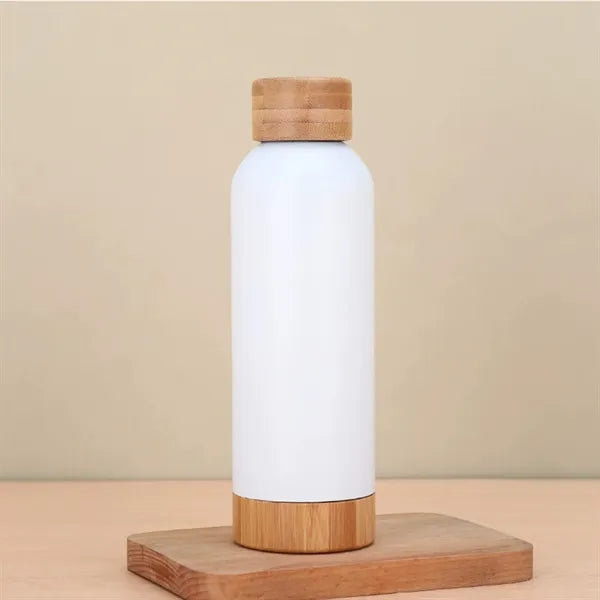 17Oz Bamboo Vacuum Insulated Bottle With Carry Handle