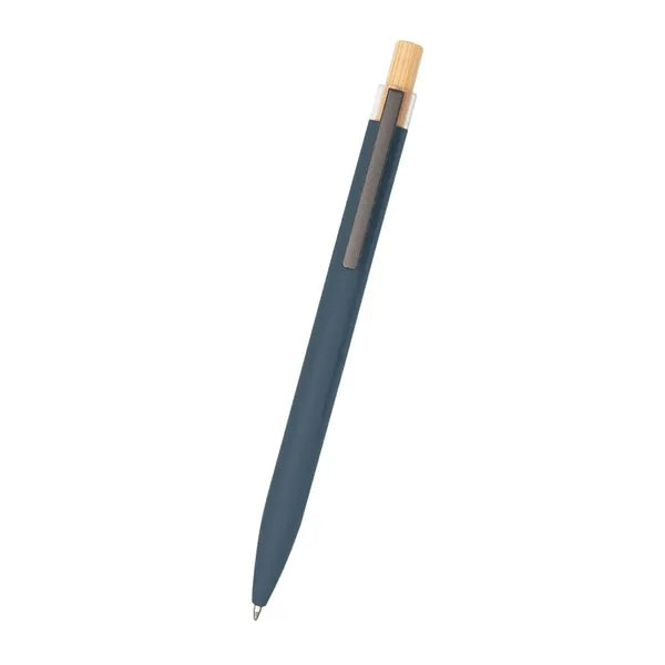 Recycled Aluminum Pen With Bamboo Plunger