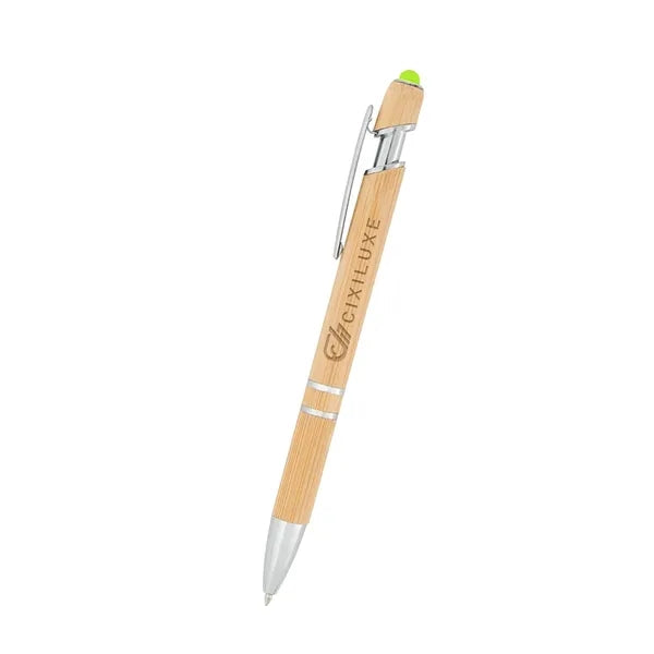 Tropical Bamboo Incline Pen With Stylus
