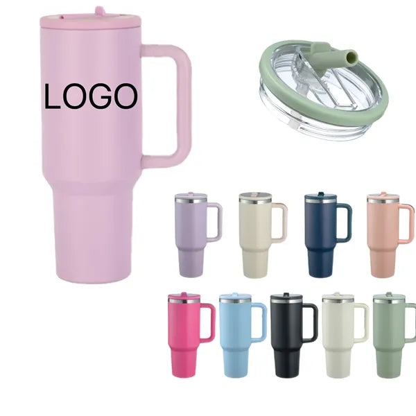 Large Capacity Stainless Steel Car Mug With Handle