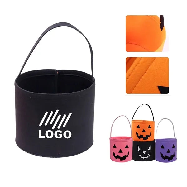 Portable Halloween Candy Felt Bucket