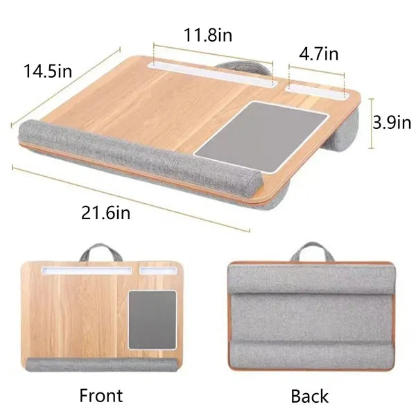 Large Notebook Laptop Lap Desk With Wrist Rest Mouse Pad