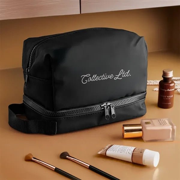 Hudson rPET Leatherette Toiletry Bag