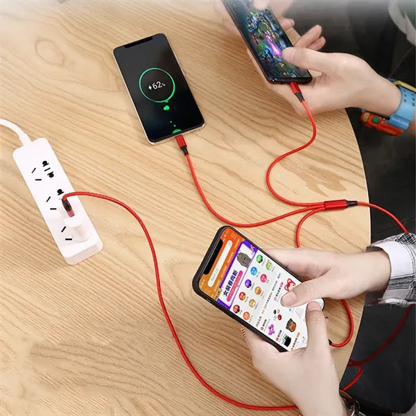 USB 3-in-1 Charging Cable with Capsule Case