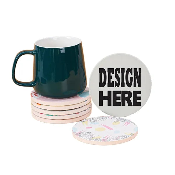 Stylish Ceramic Coaster With NonSlip Backing