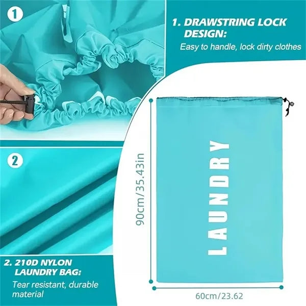 Large Travel Laundry Bags - Waterproof Wet/Dry
