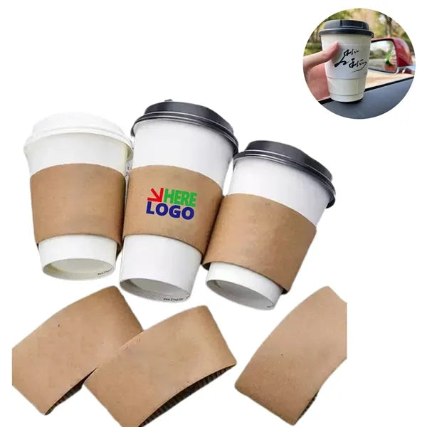 Premium Printed Kraft Coffee Cup Sleeves