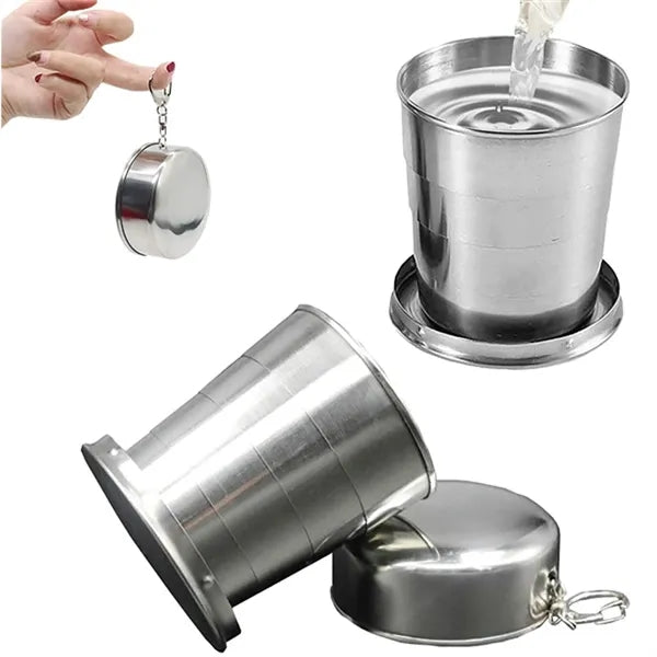 8.5oz Camping Folding Cup Outdoor Travel Mug