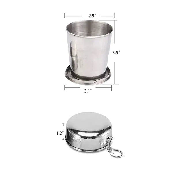 8.5oz Camping Folding Cup Outdoor Travel Mug