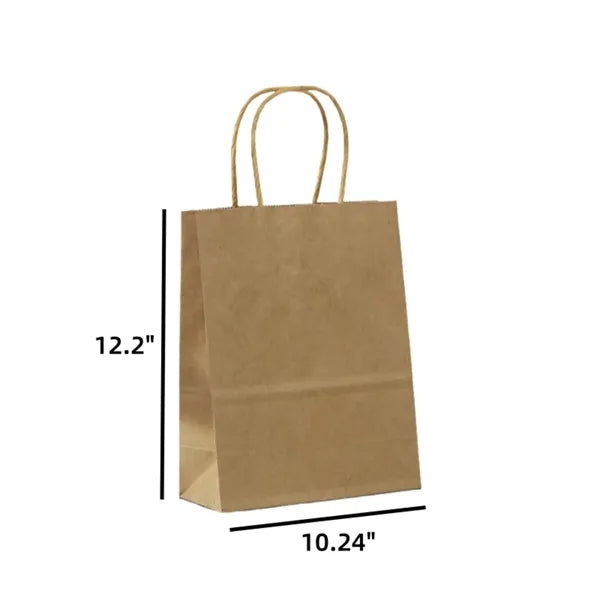 Eco Kraft Paper Tote Bag Handle Pouch