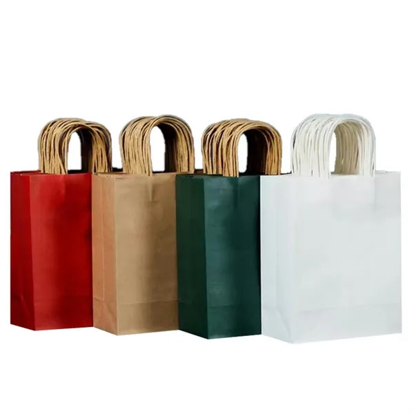 Eco Kraft Paper Tote Bag Handle Pouch