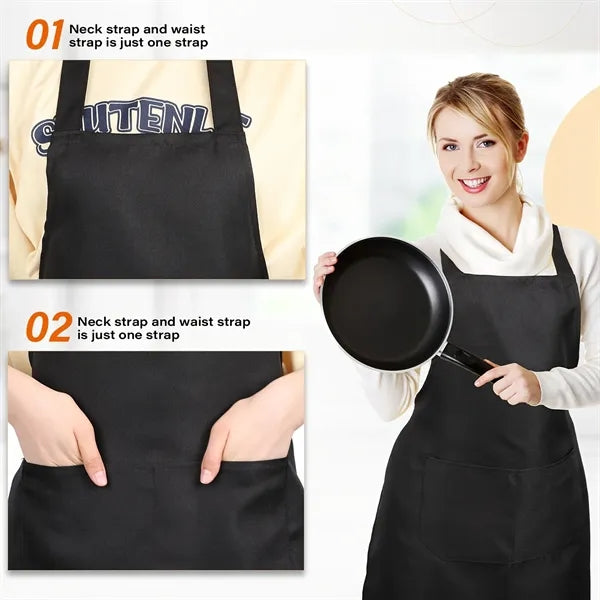 Logo Black Nylon Apron with Pockets