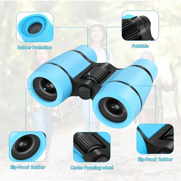 4X30 Colorful Kids Binoculars With Rubber Grip