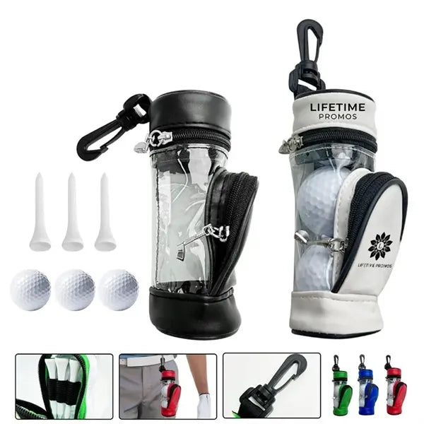 Mini Golf Ball Pack Pouch with Three Ball