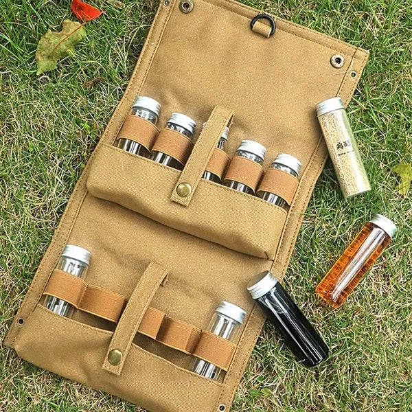 Outdoor portable seasoning storage bag