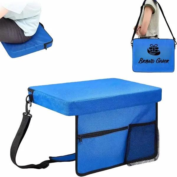 Outdoor seat with backrest and retractable thick cushion