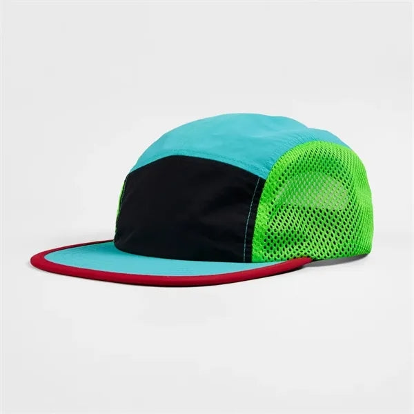 Blank Water Repellent 5 Panel Nylon Mesh Camper Hat