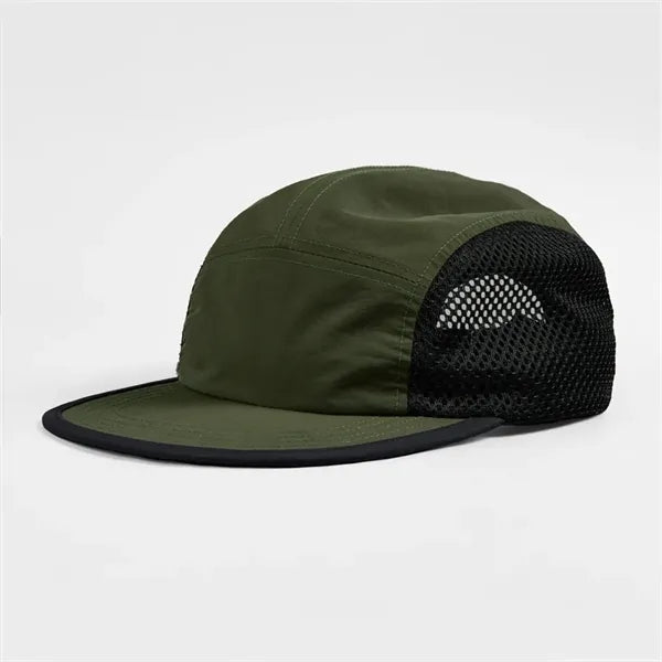 Blank Water Repellent 5 Panel Nylon Mesh Camper Hat