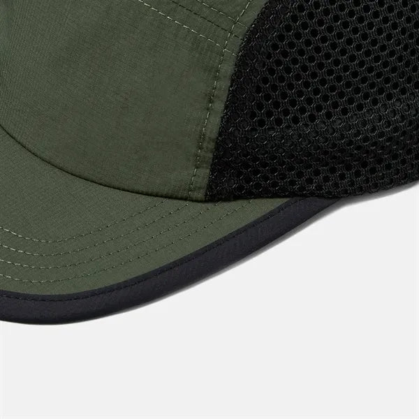 Blank Water Repellent 5 Panel Nylon Mesh Camper Hat