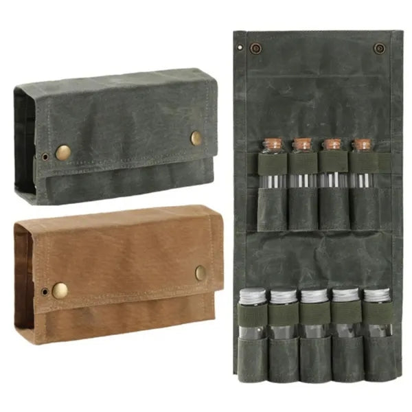 Canvas Spice Bag Seasoning Organizer Outdoor Cooks